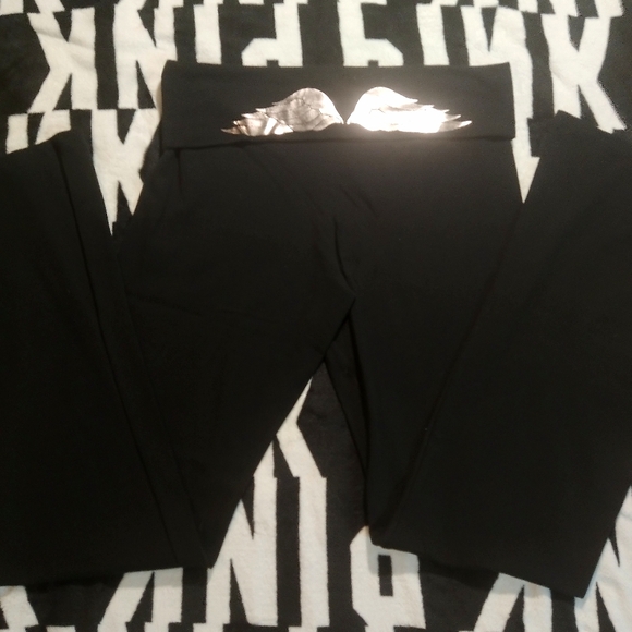 Victoria's Secret Pink VS Angel Wings Fold Over Flares Bling Set. L. - Picture 5 of 9